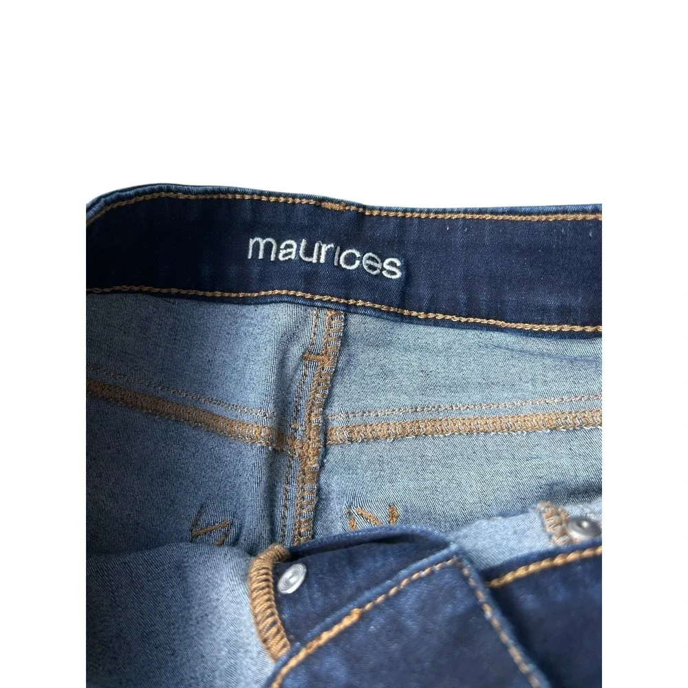 Maurices Womens Dark Wash Button Fly High Rise‎ Skinny Jeans XS REG - Picture 3 of 9